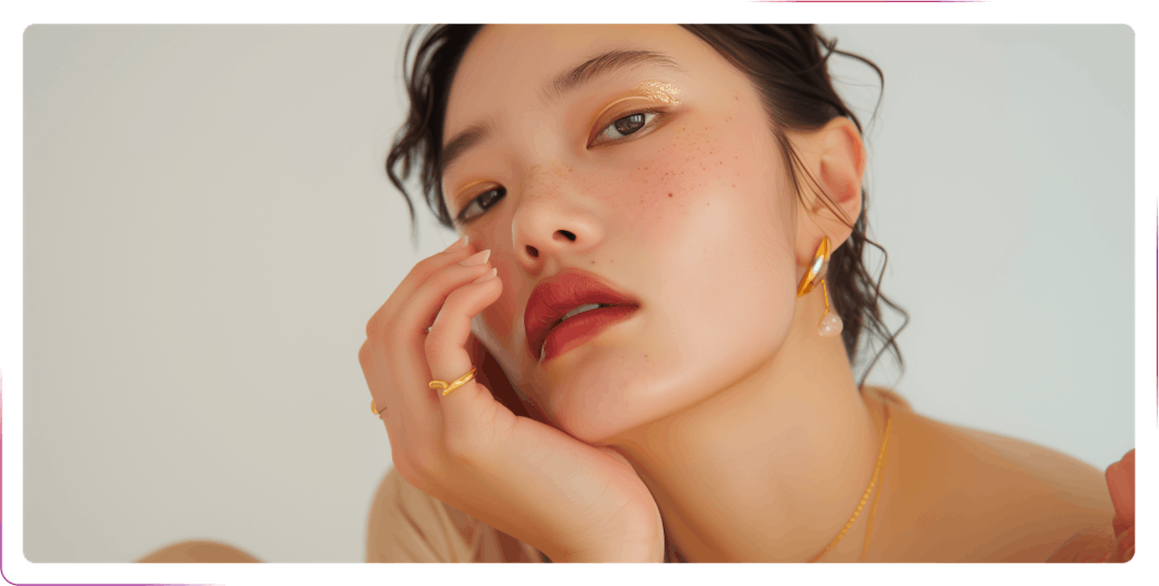 young girl wearing gold jewelry