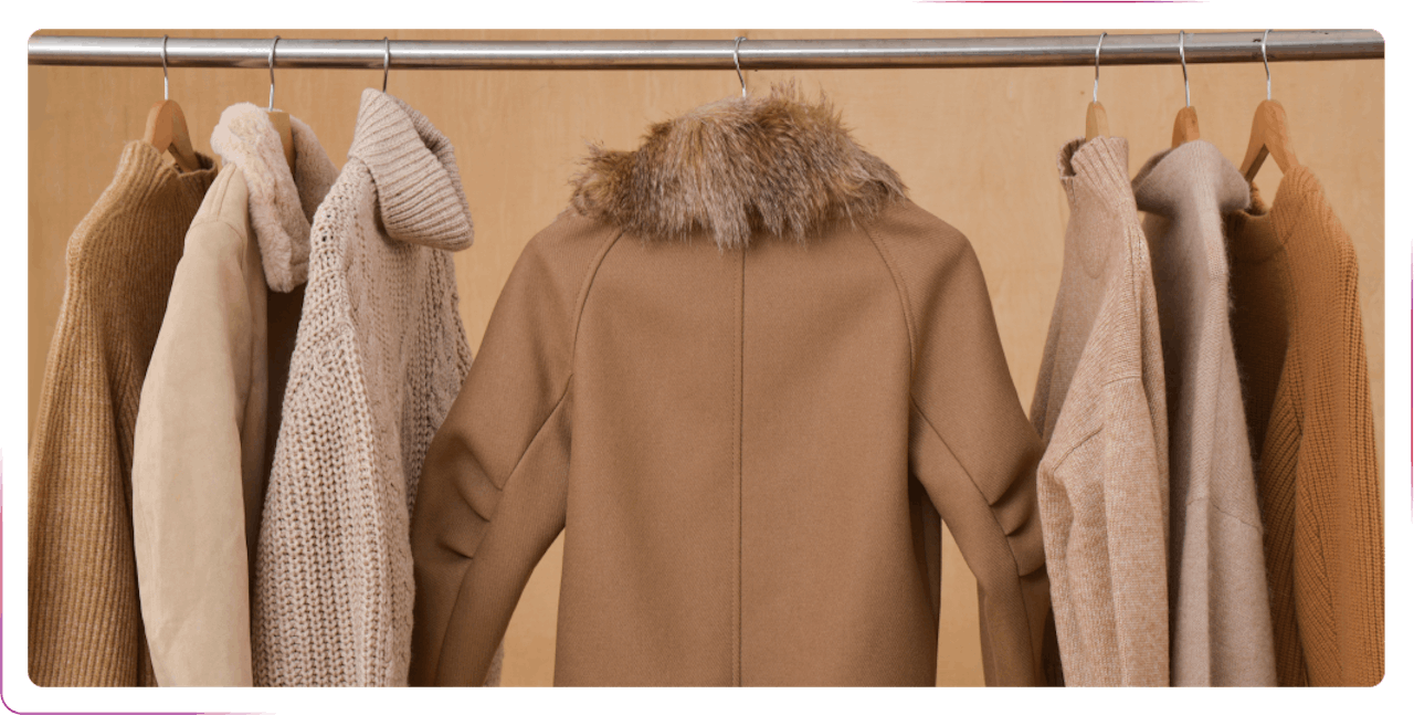 clothes in the closet